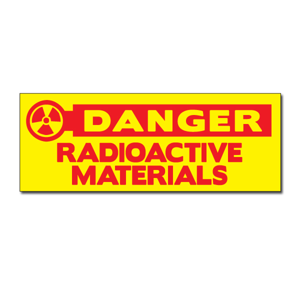 Danger Radioactive Material Style 1 Hazard LABEL DECAL STICKER 
