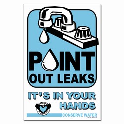 WP315 - Water Conservation Poster, Water quality poster, water conservation placard, water conservation sign, water quality sign, water conservation awareness