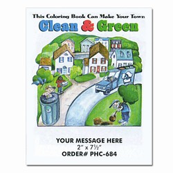 rh030-04 - Recycling Coloring Book 8.5" x 11", Recycling Incentive, Recycling Promotional Ideas, Recycling Promo Gifts, Recycling Gifts for Tradeshows, recycling ad specialties