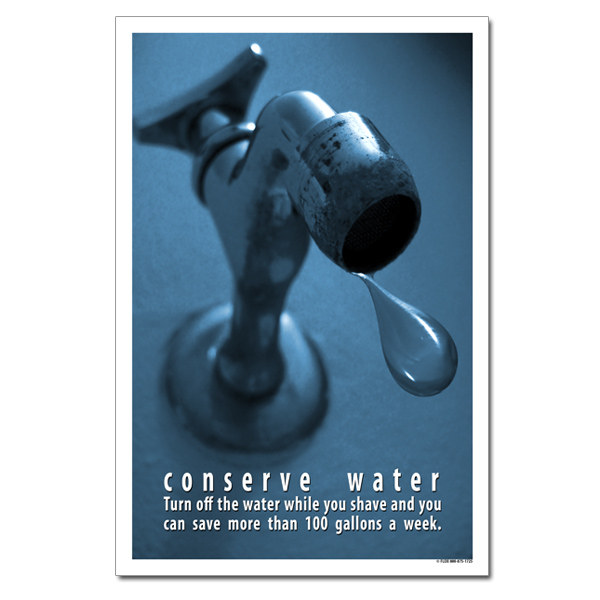 AI-wp365 - Conserve Water, turn off the water while you shave and you
