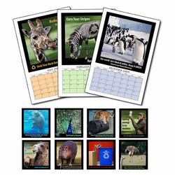 AI-AC Animal Themed 12 Month Calendar - marketing products, make your own calendar