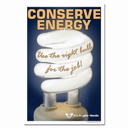EP216 - Energy Conservation Poster, Energy Conservation Plackard, Energy Conservation Sign, Save Energy Sign, Energy Waste Sign, Energy Savings Sign Energy Conservation Bulletin, Energy Conservation Posters
