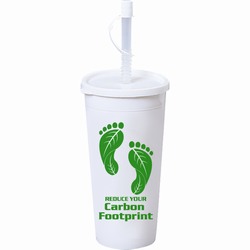 AI-PRG001-08 - Reduce Your Carbon Footprint 16oz Tumbler, Recycling Incentive, Recycling Promotional Ideas, Recycling Promo Gifts, Recycling Gifts for Tradeshows, recycling ad specialties