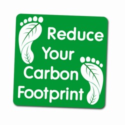 AI-PRG001-10 - Reduce Your Carbon Footprint 2" Decal, Recycling Incentive, Recycling Promotional Ideas, Recycling Promo Gifts, Recycling Gifts for Tradeshows, recycling ad specialties