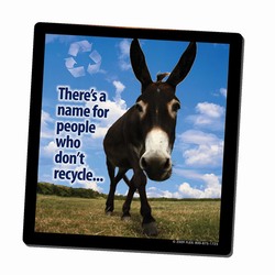 AI-PRG0011-DR4 - Donkey Recycling Mousepad, Recycling Incentive, Recycling Promotional Ideas, Recycling Promo Gifts, Recycling Gifts for Tradeshows, recycling ad specialties