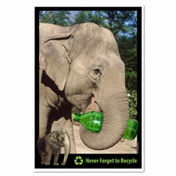AI-PRG0011-ER1  Elephant Recycling Poster
