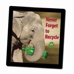 AI-PRG0011-ER4 - Elephant Recycling Mousepad, Recycling Incentive, Recycling Promotional Ideas, Recycling Promo Gifts, Recycling Gifts for Tradeshows, recycling ad specialties