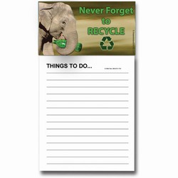 AI-PRG0011-ER6 - Elephant Magnet Notepad, Recycling Incentive, Recycling Promotional Ideas, Recycling Promo Gifts, Recycling Gifts for Tradeshows, recycling ad specialties