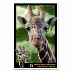 PRG0011-GR1  Giraffe Recycling Poster