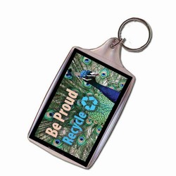 Peacock, Animal Keychain, Recycling Incentive, Recycling Promotional Ideas, Recycling Promo Gifts, Recycling Gifts for Tradeshows, recycling ad specialties