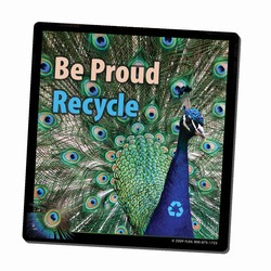 AI-PRG0011-PR4 - Peacock Recycle Mousepad, Recycling Incentive, Recycling Promotional Ideas, Recycling Promo Gifts, Recycling Gifts for Tradeshows, recycling ad specialties