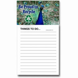 AI-PRG0011-PR6 - Peacock Magnet Notepad, Recycling Incentive, Recycling Promotional Ideas, Recycling Promo Gifts, Recycling Gifts for Tradeshows, recycling ad specialties