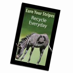 AI-PRG0011-ZR3 - Zebra Recycle Magnet, Energy Conservation Handouts, Energy Conservation Gift, Energy Conservation Incentive