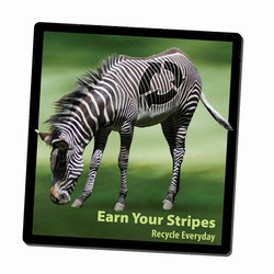 AI-PRG0011-ZR4 - Zebra Recycling Mousepad, Recycling Incentive, Recycling Promotional Ideas, Recycling Promo Gifts, Recycling Gifts for Tradeshows, recycling ad specialties