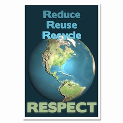 PRG002-01 - Reduce Reuse Recycle Respect Poster