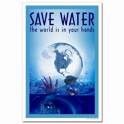 WP312 - Water Conservation Poster, Water quality poster, water conservation placard, water conservation sign, water quality sign, water conservation awareness