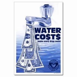 WP319 - Water Conservation Poster, Water quality poster, water conservation placard, water conservation sign, water quality sign, water conservation awareness