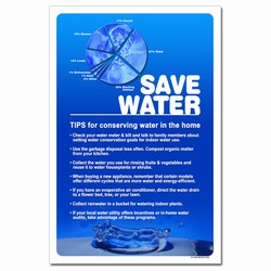 WP330 - Water Conservation Poster, Water quality poster, water conservation placard, water conservation sign, water quality sign, water conservation awareness