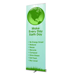 AI-bnr100 - Earth Day Banner, Earth Day Display, Tradeshows for Energy, Trade shows for conservation, Earth Day information display, recycling summit, energy conservation summit, trade show