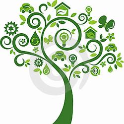 I-eco-12 Eco Tree- Logo Design, Eco T shirt, Eco mug, Eco Decal, Eco Friendly