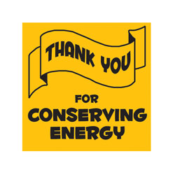 AI-edoth103-2 - Thank You for Conserving Energy Vinyl Decal 2"inch