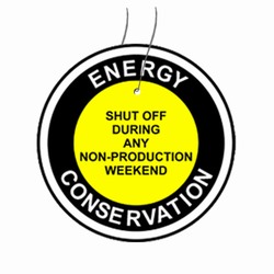 eft101 Energy Conservation Plastic Tag 3" Round