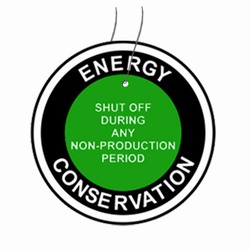 eft102 Energy Conservation Plastic Tag 3" Round
