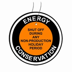 eft103 Energy Conservation Plastic Tag 3" Round