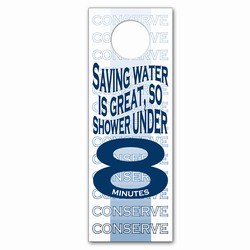 eh953-03 - Water Conservation Shower Hanger, Energy School Handouts, Energy Conservation School Items, Energy Conservation School Ideas
