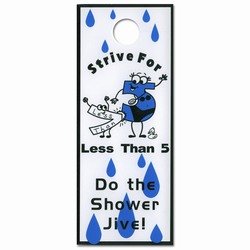 eh953 - Water Conservation Shower Hanger, Energy School Handouts, Water Conservation School Items, Energy Conservation School Ideas