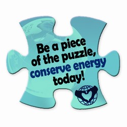 em005 - Energy Conservation Puzzle Magnet, Energy Conservation Handouts, Energy Conservation Gift, Energy Conservation Incentive