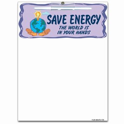eh033-02 - Energy Conservation Wipe-Off MEMO BOARD 8.5x11, Energy Conservation Handouts, Energy Conservation Gift, Energy Conservation Incentive
