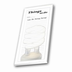 eh208 - Energy Conservation Notepad, Energy Conservation Things To Do Notepad. 3 x 8. Adhesive 50 sheet pad. Organize your Energy Conservation Day with this To-Do List!Energy Conservation Handouts, Energy Conservation Gift, Energy Conservation Incentive