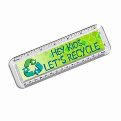 AI-prg012-06 - Recycling Handout Happy Ruler, Recycling Incentive, Recycling Promotional Ideas, Recycling Promo Gifts, Recycling Gifts for Tradeshows, recycling ad specialties