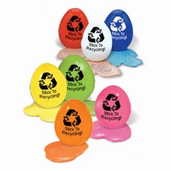 AI-prg012-11 - Recycling Silly Putty Handout, Recycling Incentive, Recycling Promotional Ideas, Recycling Promo Gifts, Recycling Gifts for Tradeshows, recycling ad specialties