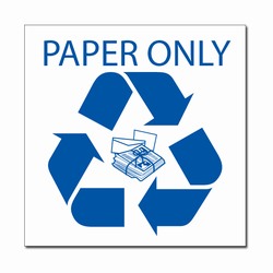 rd032-04 - LARGE 9" x 9" Recycling Decal , Recycling Stickers, Butt-cut Recycling Labels, Vinyl Recycling Decals, Vinyl Recycling Labels, Vinyl Recycling Stickers