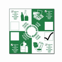 rd100 - Recycling Decal, Recycling Stickers, Butt-cut Recycling Labels, Vinyl Recycling Decals, Vinyl Recycling Labels, Vinyl Recycling Stickers