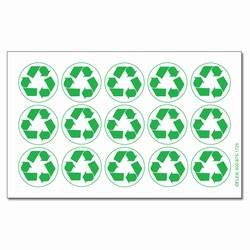rd105 - Recycling Decal, Recycling Stickers, Butt-cut Recycling Labels, Vinyl Recycling Decals, Vinyl Recycling Labels, Vinyl Recycling Stickers