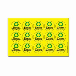 rd106 - Recycling Decal, Recycling Stickers, Butt-cut Recycling Labels, Vinyl Recycling Decals, Vinyl Recycling Labels, Vinyl Recycling Stickers