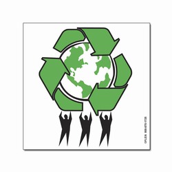 rd110 - Recycling Decal, Recycling Stickers, Butt-cut Recycling Labels, Vinyl Recycling Decals, Vinyl Recycling Labels, Vinyl Recycling Stickers