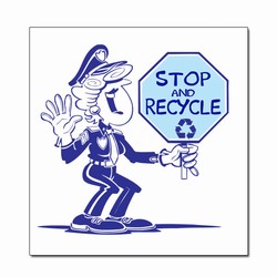 rd114 - Recycling Decal, Recycling Stickers, Butt-cut Recycling Labels, Vinyl Recycling Decals, Vinyl Recycling Labels, Vinyl Recycling Stickers