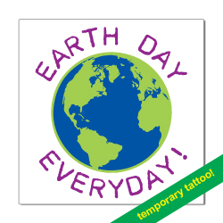 AI-rh600- Earth Day Temporary Tattoo, earth day tattoo, school earth day, earth day everyday