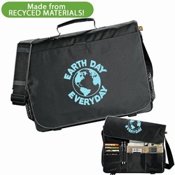 rh026-07 - 51% Recycled Messenger Bag, Recycling Incentive, Recycling Promotional Ideas, Recycling Promo Gifts, Recycling Gifts for Tradeshows, recycling ad specialties