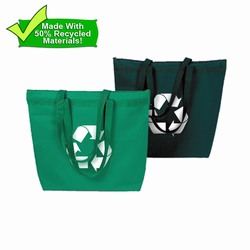 rh060-01 - Recycling Eco-Friendly Large Tote, Recycling Promo Gifts, Recycling Gifts for Tradeshows, recycling ad specialties