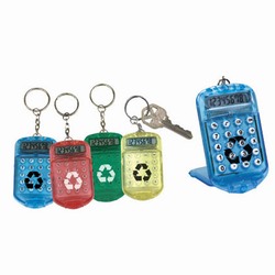 rh073 - Recycling Translucent Calculator Keychain, Recycling Incentive, Recycling Promotional Ideas, Recycling Promo Gifts, Recycling Gifts for Tradeshows, recycling ad specialties