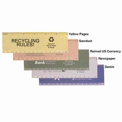 rh018 - Recycling Handout Ruler, Recycling Incentive, Recycling Promotional Ideas, Recycling Promo Gifts, Recycling Gifts for Tradeshows, recycling ad specialties