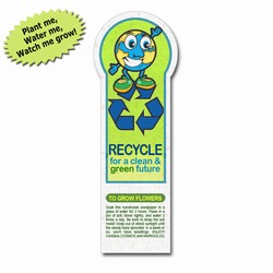 rh058-02 - Recycling 'Plant-A-Seed' Bookmarkrh058-02 - Recycling 'Plant-A-Seed' Bookmarkrh058-02 - Recycling 'Plant-A-Seed' Bookmark, Recycling Promo Gifts, Recycling Gifts for Tradeshows, recycling ad specialties