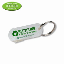 rh036-09 - Recycling Can-Opener Keyring, Recycling Incentive, Recycling Promotional Ideas, Recycling Promo Gifts, Recycling Gifts for Tradeshows, recycling ad specialties