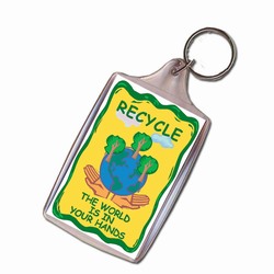 rh041-07 - Recycling Handout Key Chain, Recycling Incentive, Recycling Promotional Ideas, Recycling Promo Gifts, Recycling Gifts for Tradeshows, recycling ad specialties