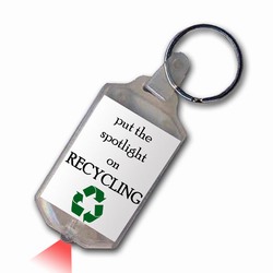 rh042 - Recycling Handout Key Chain, Recycling Incentive, Recycling Promotional Ideas, Recycling Promo Gifts, Recycling Gifts for Tradeshows, recycling ad specialties